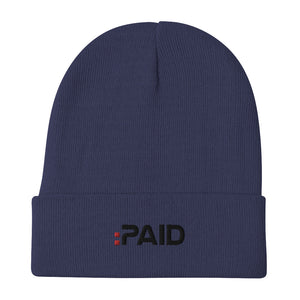 :Paid Embroidered Beanie